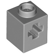 Lego kostka (kostička) 1x1 s křížovou dírou (otvorem), světle modro šedá (6336539)